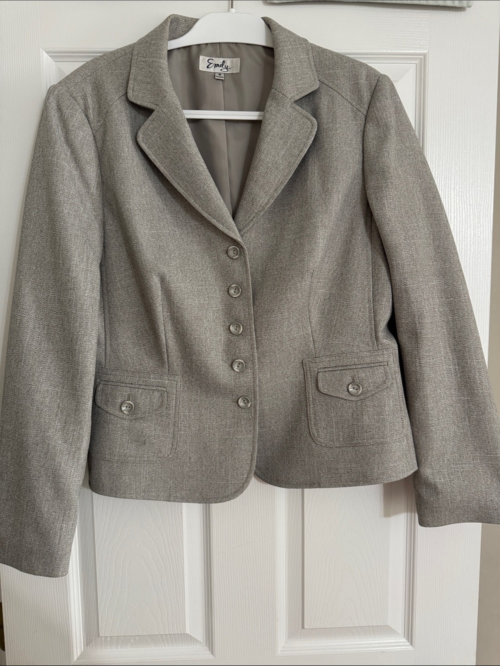 Emily Light Gray Women's Blazer Jacket